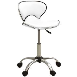 Taburet pentru salon de infrumusetare VidaXL 323673 (White) Thumb