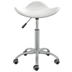 Taburet pentru salon de infrumusetare VidaXL 323683 (White) Thumb