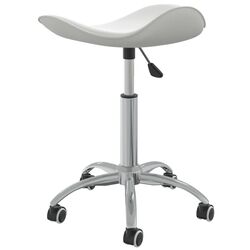 Taburet pentru salon de infrumusetare VidaXL 323683 (White) Thumb