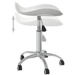 Taburet pentru salon de infrumusetare VidaXL 323683 (White) Thumb