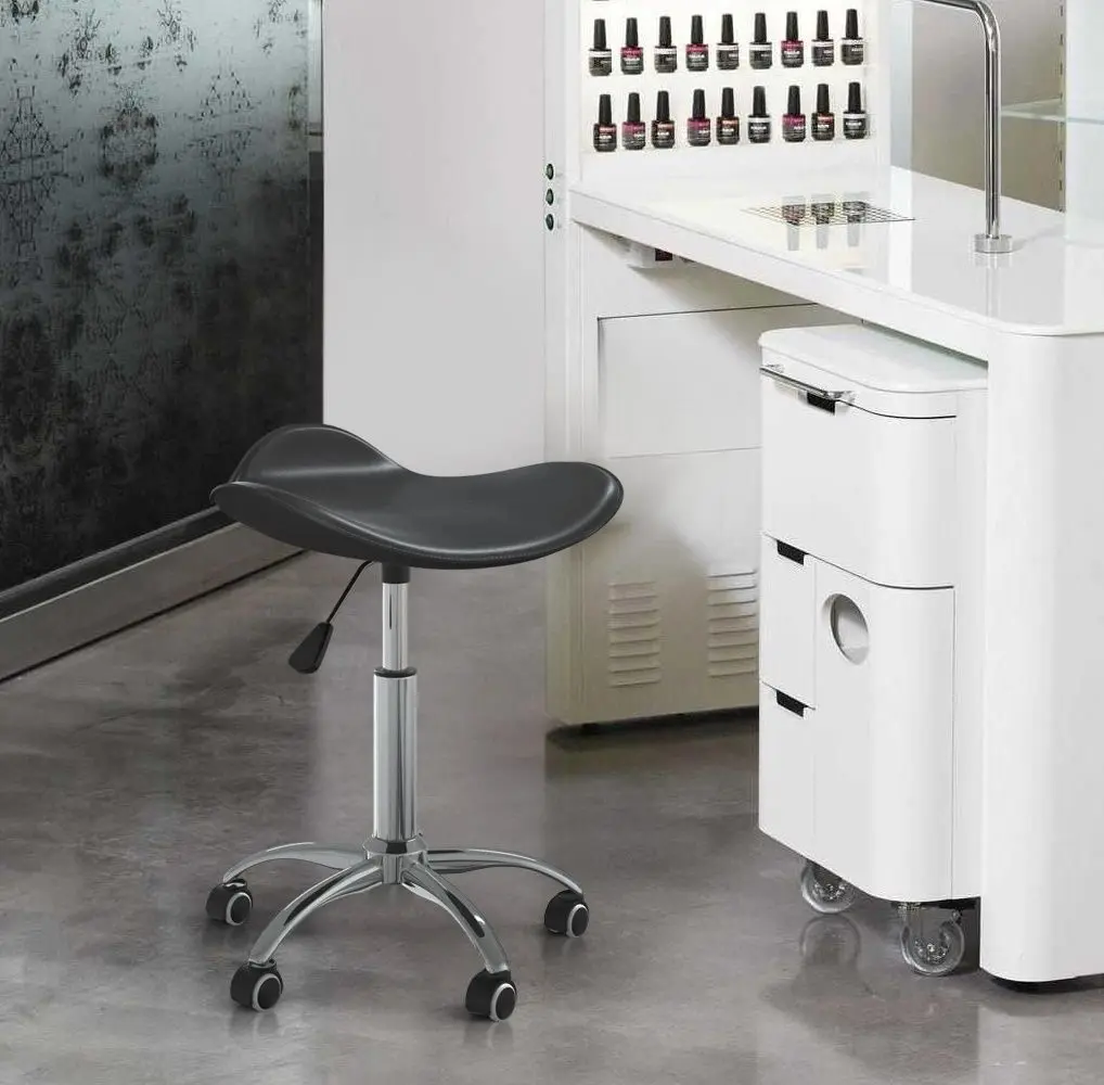 Taburet pentru salon de infrumusetare VidaXL 323684 (Black)