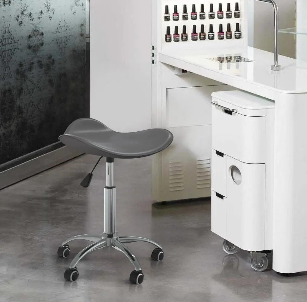 Taburet pentru salon de infrumusetare VidaXL 323688 (Grey)