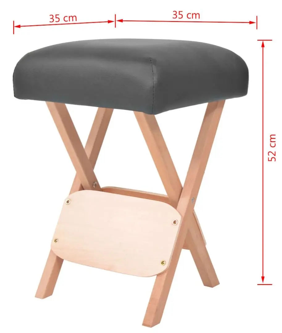 Табурет складной для массажа VidaXL 110149 (Black)