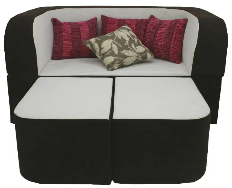 Бескаркасный диван Tiara Caprice-4 Extra 200/160 (Black/Light Gray)
