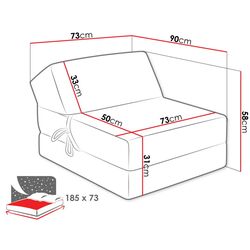 Fotoliu modular Mirjan24 Fabian/Kevin (Black) Thumb