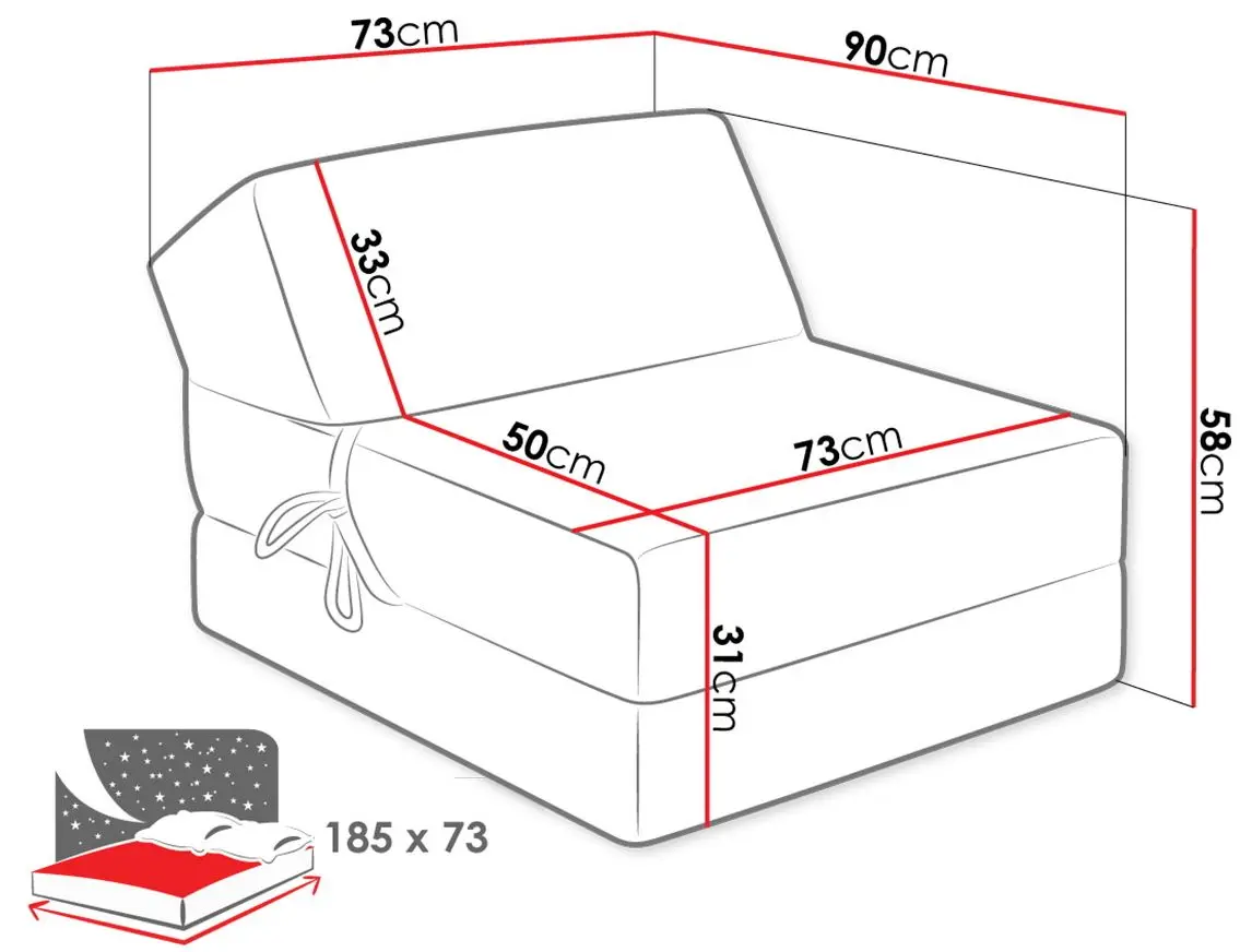 Fotoliu modular Mirjan24 Fabian/Kevin (Black) - 4