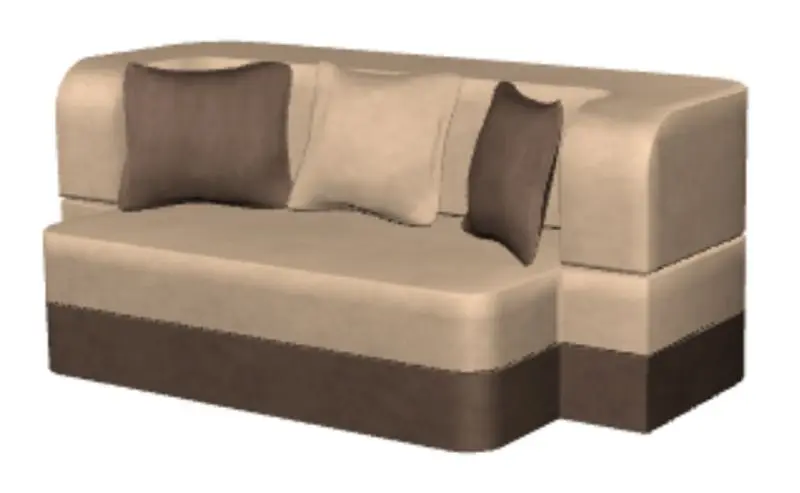 Canapea modula Tiara Caprice-3 Extra 140x200 (Beige/Brown)