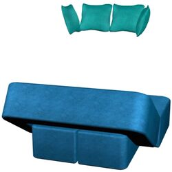 Canapea modula Tiara Caprice-4 Extra 160x200 (Sea Wave) Thumb