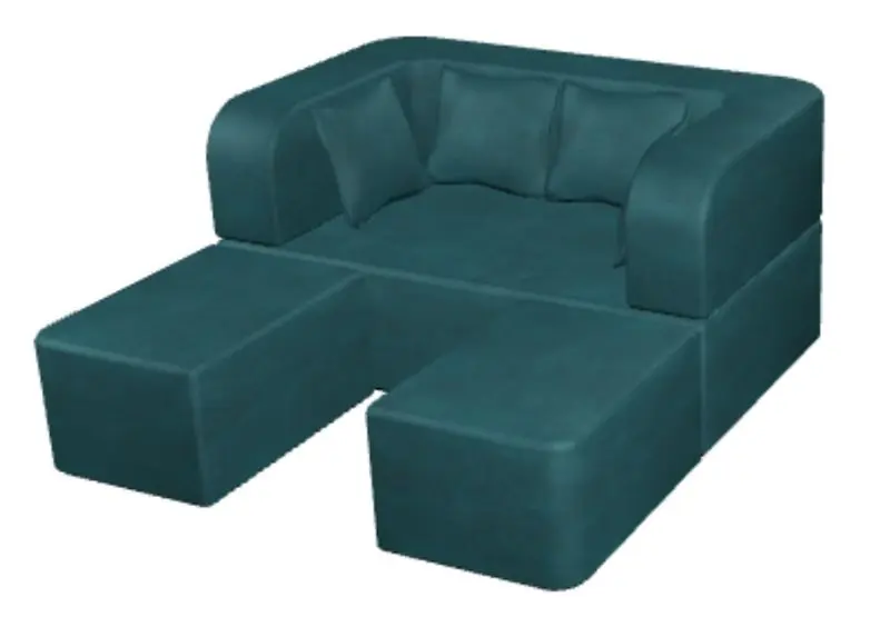Canapea modula Tiara Caprice-4 Extra 160x200 (Sea Wave)