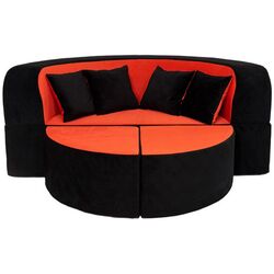 Canapea modulara Tiara Coliseum 200 (Black/Orange)