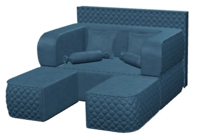 Canapea modulara Tiara Elegance 200/160 (Blue)