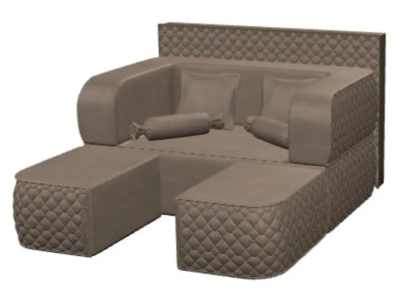 Canapea modulara Tiara Elegance 200/160 (Dark Beige)