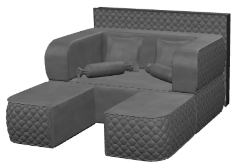 Canapea modulara Tiara Elegance 200/160 (Grey)