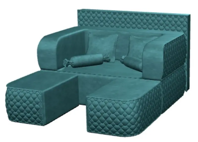 Canapea modulara Tiara Elegance 200/160 (Turquoise)