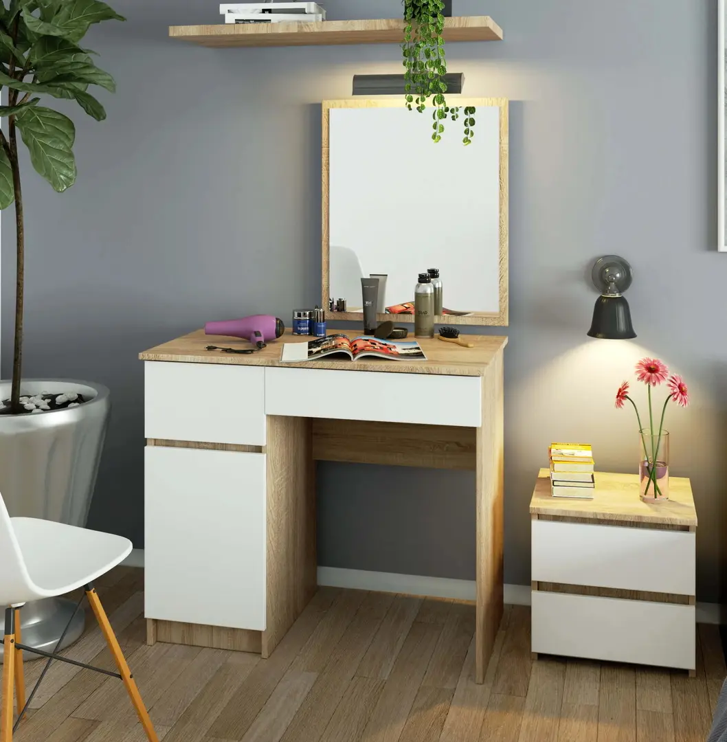 Masa de toaleta Akord CLP P-2/SL Left PK (Sonoma Oak/White)