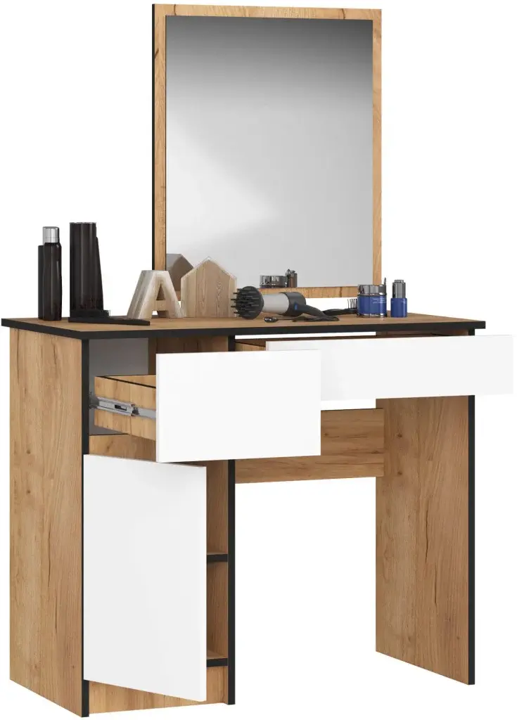 Masa de toaleta Akord P-2/SL 500x600 Left (Craft Oak/White)