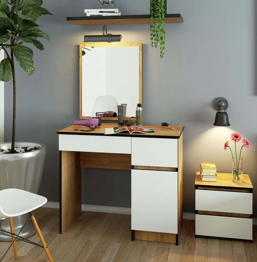 Masa de toaleta Akord P-2/SL 500x600 Right (Craft Oak/White)