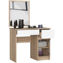 Masa de toaleta Akord P-2/SL 90/500x600 Right (Sonoma Oak/White) Thumb