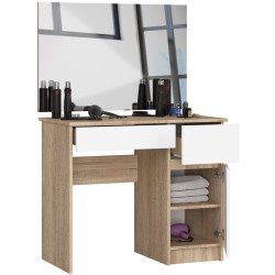 Masa de toaleta Akord P-2/SL 90/900x600 Right (Sonoma Oak/White) Thumb