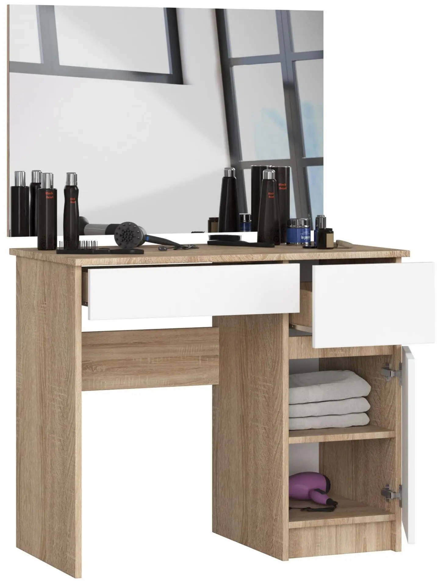 Masa de toaleta Akord P-2/SL 90/900x600 Right (Sonoma Oak/White) - 2