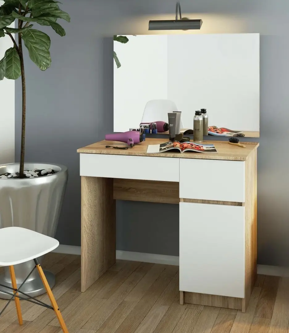 Masa de toaleta Akord P-2/SL 90/900x600 Right (Sonoma Oak/White)