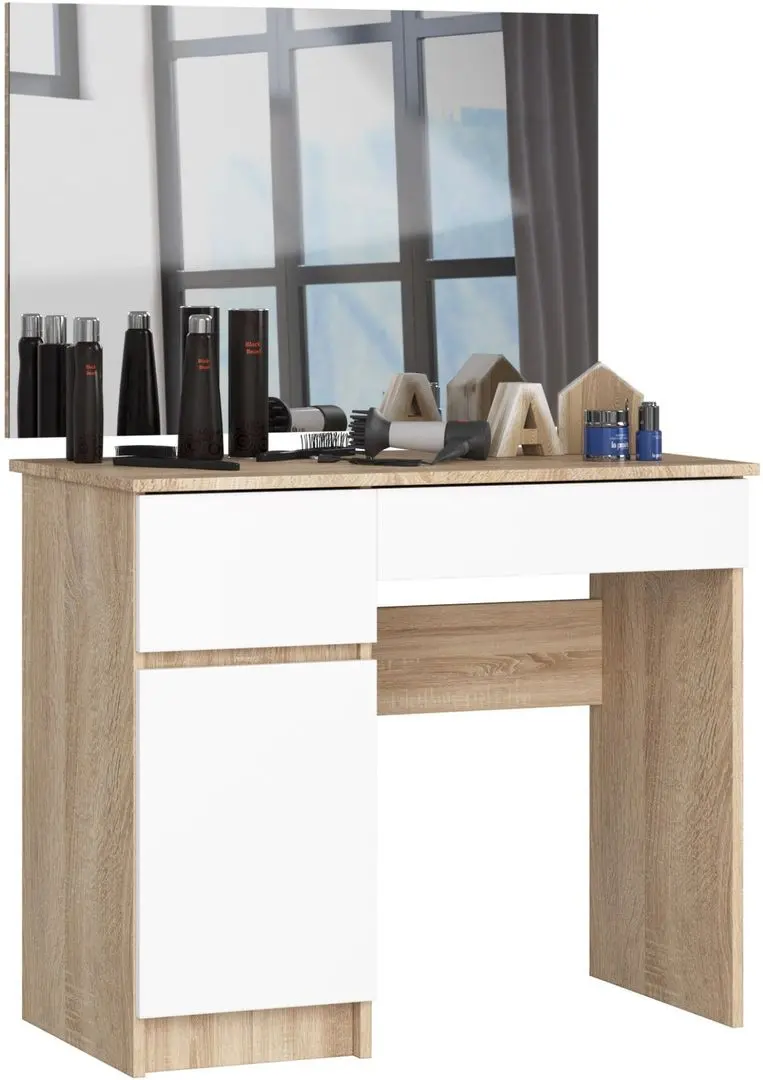 Masa de toaleta Akord P-2/SL 900x600 Left (Sonoma Oak/White)