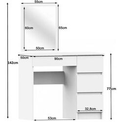 Masa de toaleta Akord T-6/SL 500x600 Right (White) Thumb