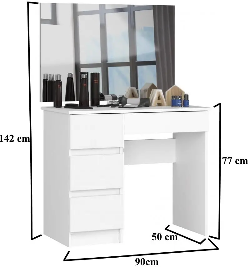 Masa de toaleta Akord T-6/SL 900x600 Left (White)