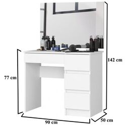Masa de toaleta Akord T-6/SL 900x600 Right (White) Thumb