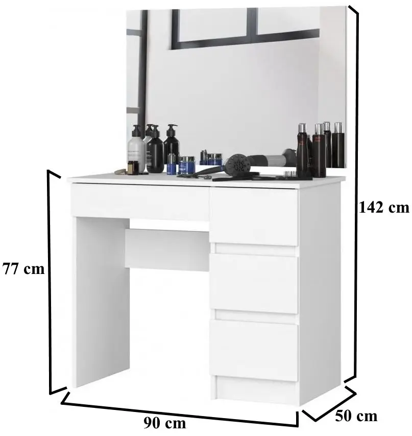 Masa de toaleta Akord T-6/SL 900x600 Right (White) - 3