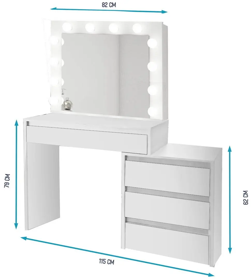 Masa de toaleta cu iluminare Artool BETIB (White)