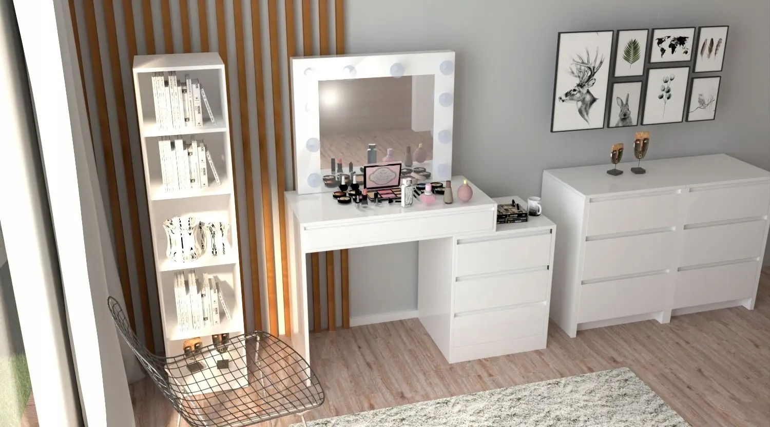 Masa de toaleta cu iluminare Artool BETIB (White)