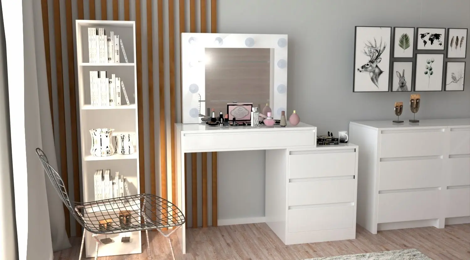 Masa de toaleta cu iluminare Artool BETIB (White)