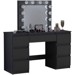 Masa de toaleta cu iluminare Artool Vanessa (Black) Thumb