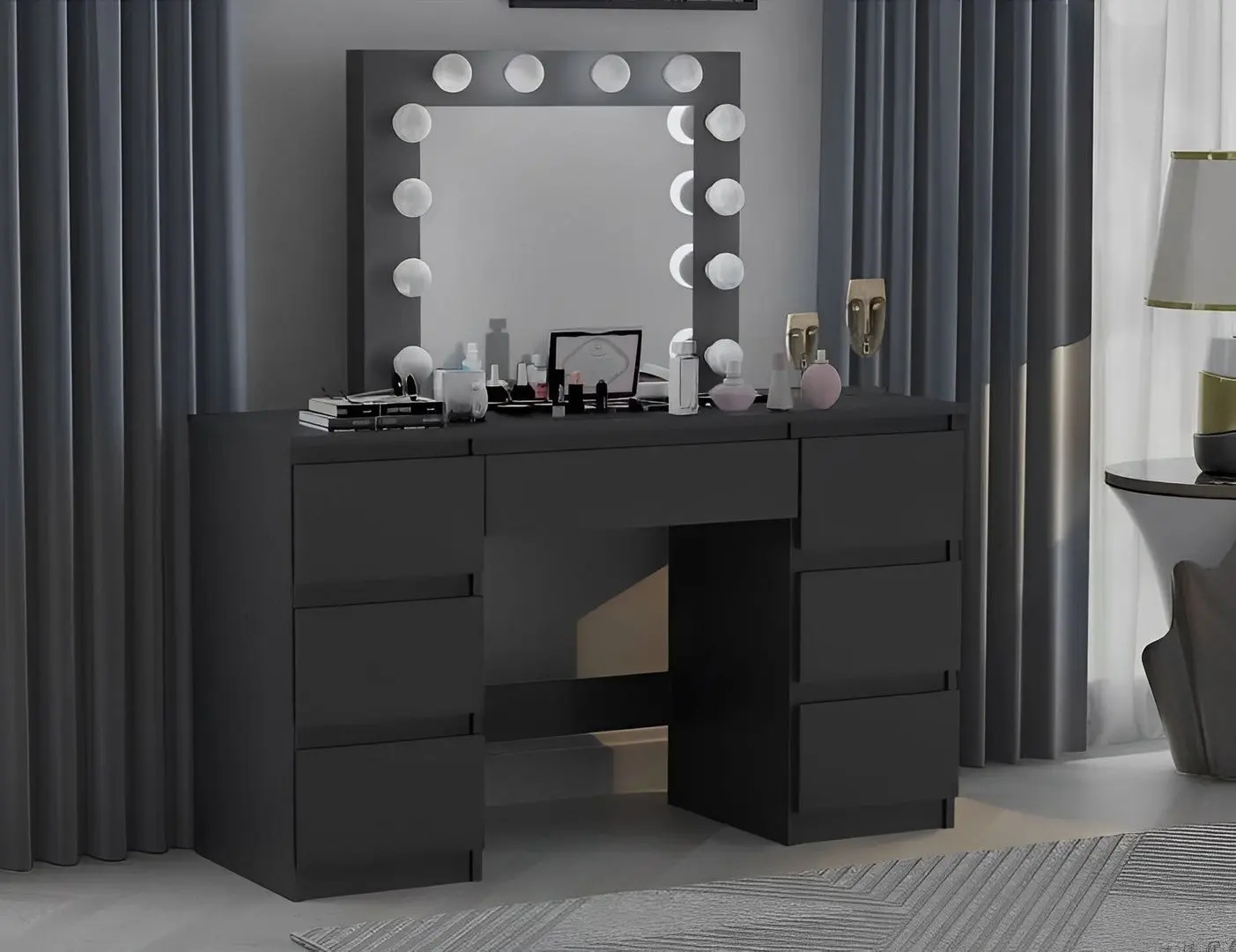 Masa de toaleta cu iluminare Artool Vanessa (Black)