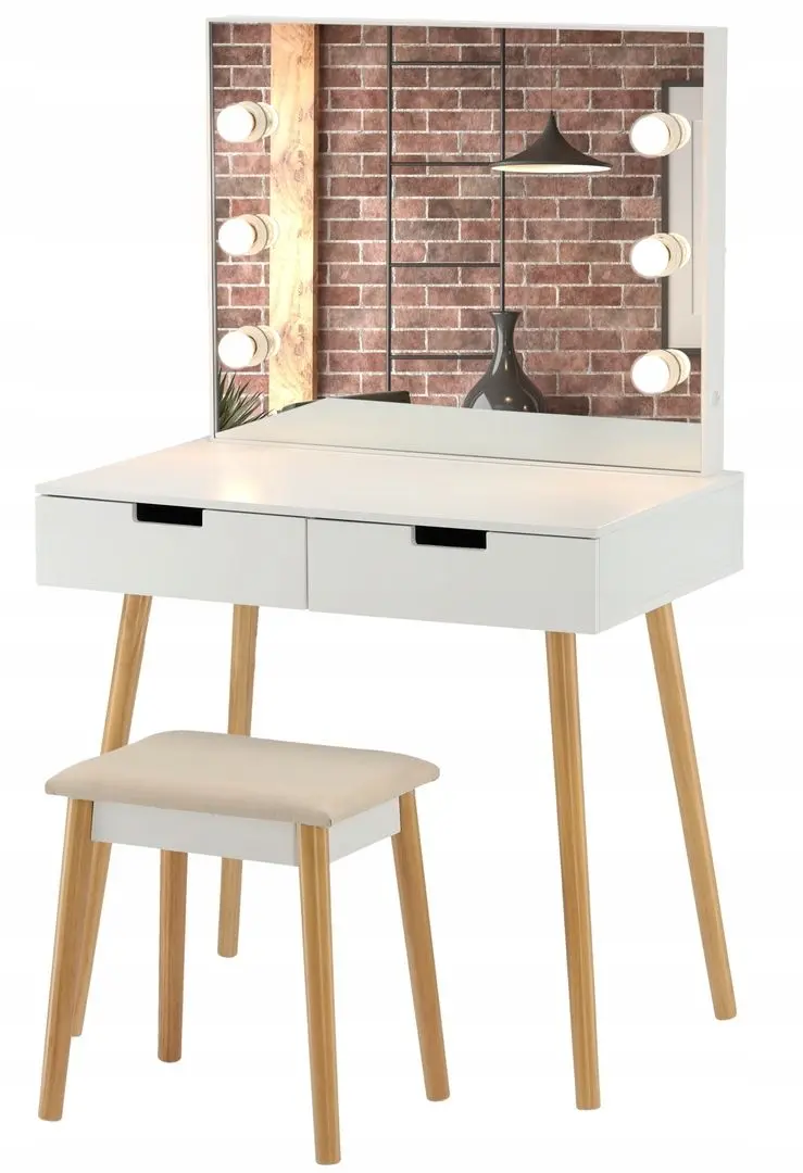 Masa de toaleta cu iluminare Chomik PHO5841 (White)