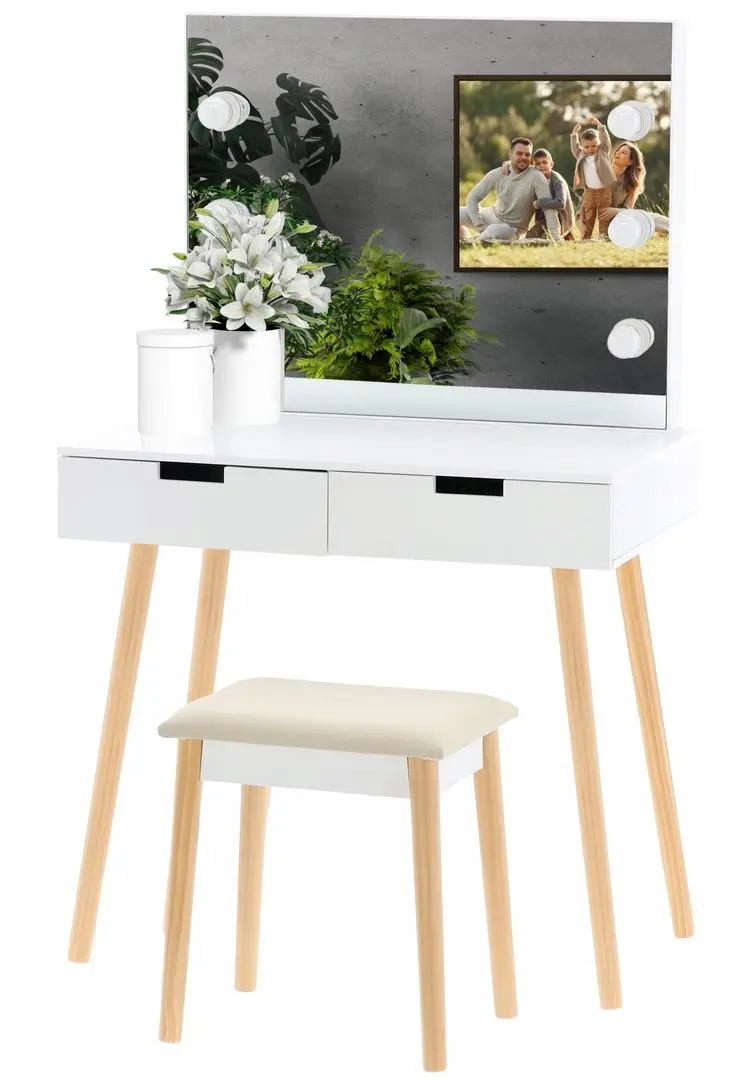 Masa de toaleta cu iluminare Chomik PHO5841 (White)