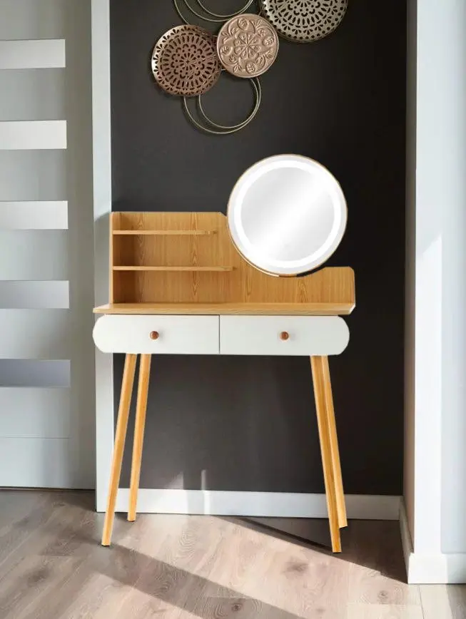 Туалетный столик Chomik PHO7476 (White/Natural)