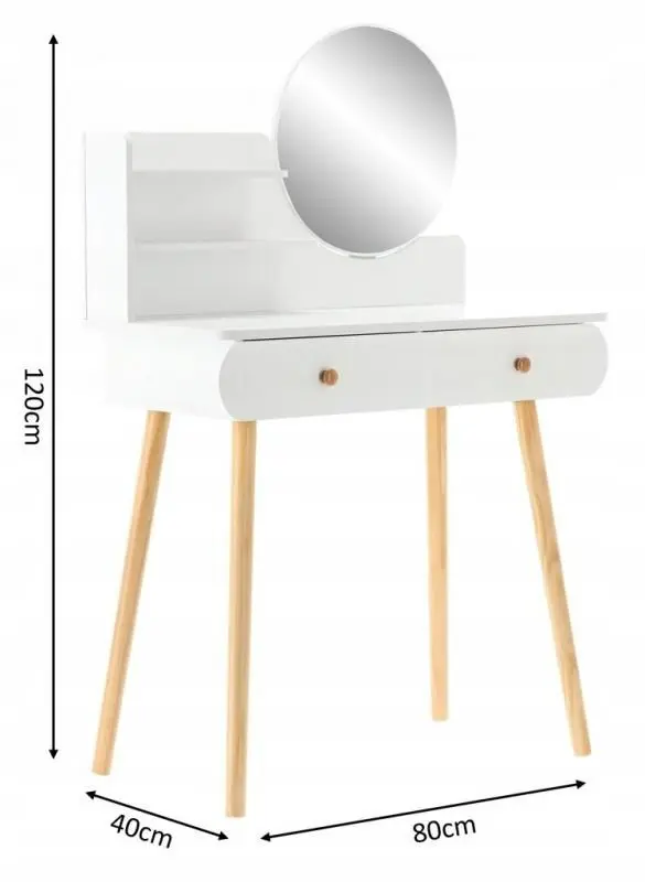 Туалетный столик Chomik PHO7872 (White/Natural)