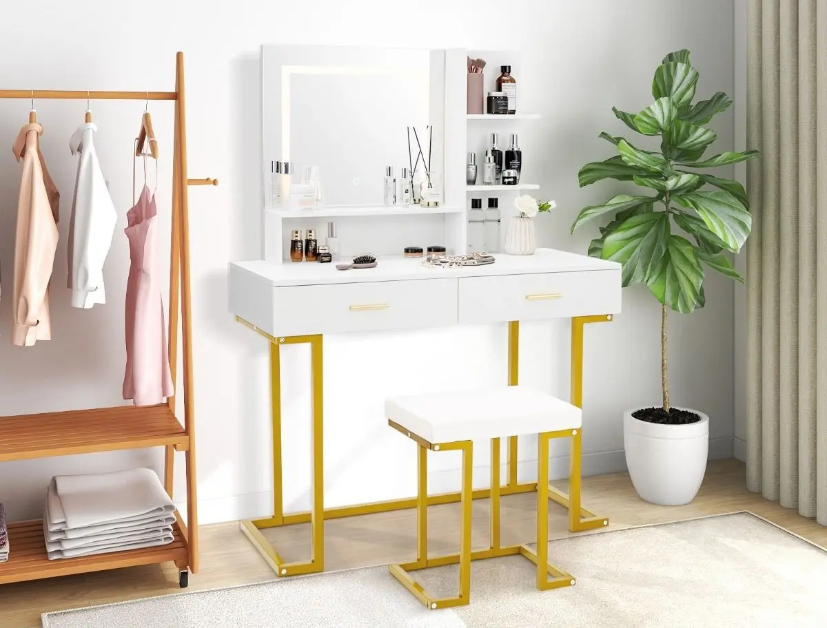 Туалетный столик Costway HU10217DE-WH+ (White)