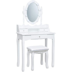 Masa de toaleta Costway HU10545DE-WH (White) Thumb