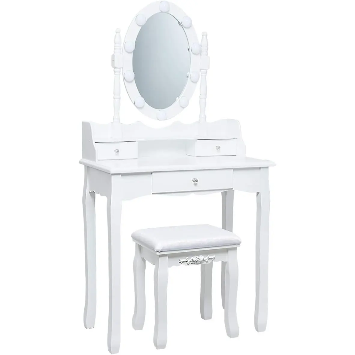 Masa de toaleta Costway HU10545DE-WH (White) - 2
