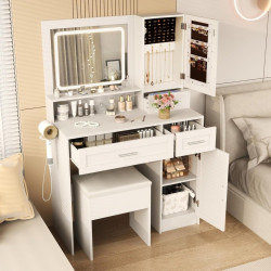 Masa de toaleta Costway HU10852DE-WH+ (White) Thumb