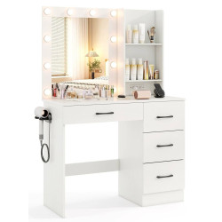 Masa de toaleta Costway HU10921DE-WH+ (White) Thumb