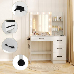 Masa de toaleta Costway HU10921DE-WH+ (White) Thumb