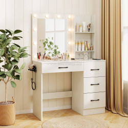 Masa de toaleta Costway HU10921DE-WH+ (White)