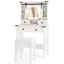 Masa de toaleta Costway HU10928DE-WH+ (White) Thumb