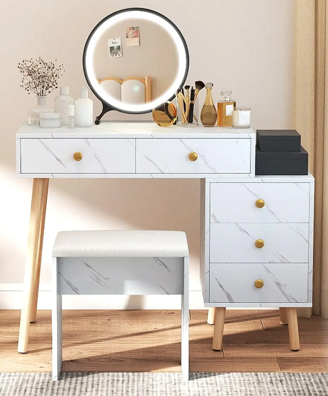Туалетный столик Costway HU11073WH (White) - 6