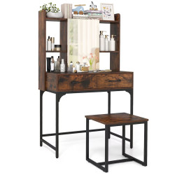 Masa de toaleta Costway HU11105DE-CF (Brown) Thumb