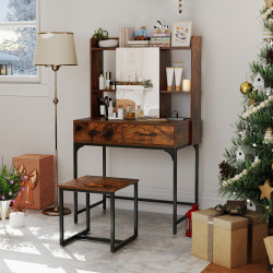 Masa de toaleta Costway HU11105DE-CF (Brown) Thumb